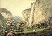 Pars, William The Valley of Lauterbrunnen and the Staubbach oil on canvas